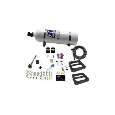 Dual 4500 Conventional Plate System Gasoline Stage 6 50-300Hp with 15Lb Bottle Nitrous Express NX 30270-15