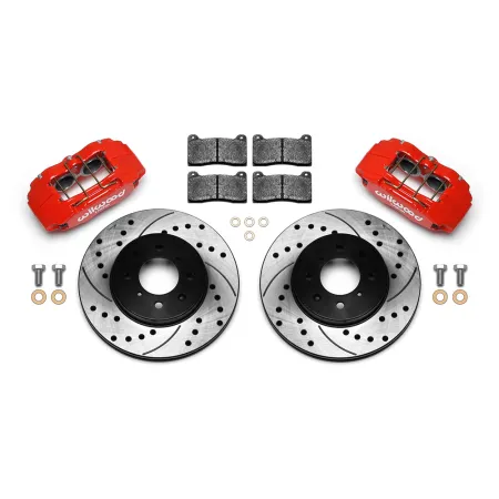 Wilwood 140-12996 Kuty przedni zestaw hamulcowy DPHA 10.32 wiercony czerwony Honda Acura