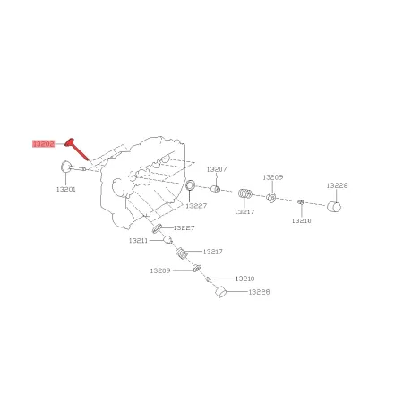 Zawór wydechowy 13202AA660 Subaru EJ20 EJ25 EJ205 EJ207 EJ255 EJ257