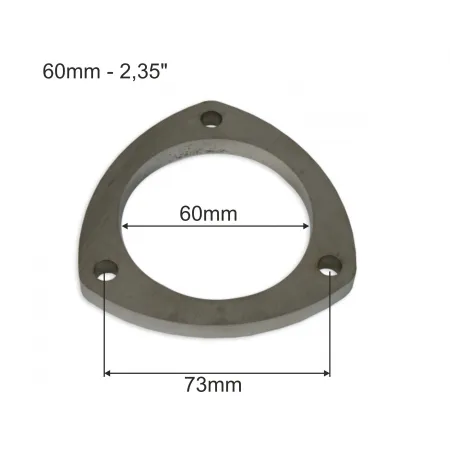 Flansza wydechowa nierdzewna SS304 60mm FMIC.EU - 3 otwory