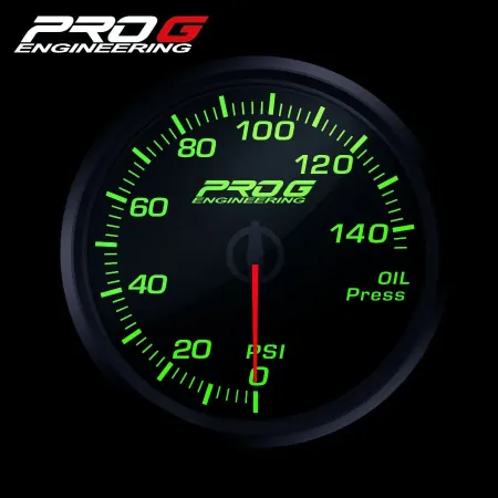 Wskaźnik Pro G Race Series RC, ciśnienia oleju PSI GREEN 52mm