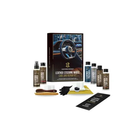 Leather Expert Steering Wheel Care And Repair Kit – zestaw do czyszczenia, renowacji i pielęgnacji kierownicy skórzanej czarna satyna