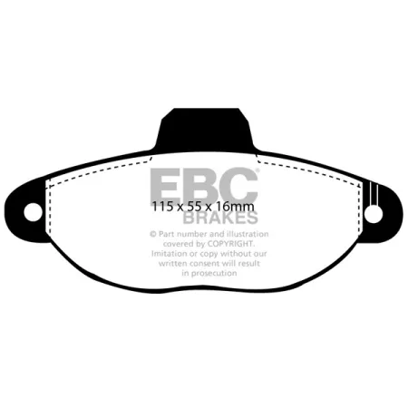 DP945/2 Klocki hamulcowe ULTIMAX2 EBC Brakes Fiat 500 Ford Ka