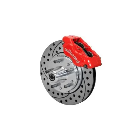 Wilwood 140-11018 Zestaw Hamulców Przednich Forged Dynalite Pro Series Wiercony Czerwony 11.00 Ford Mustang 1984-1993