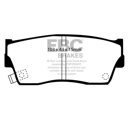 DP6774 Klocki hamulcowe GREENSTUFF EBC Brakes SANTANA S410 S413 Vitara Suzuki Vitara TA01 Vitara TA02 Vitara TV02 Vitara TV01 Chevrolet Tracker GEO Tr