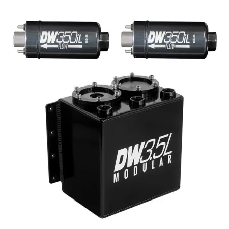 DeatschWerks 3.5L Surge Tank with 2 350iL In-Line Fuel Pump