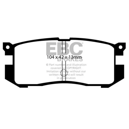 DP739 Klocki hamulcowe ULTIMAX2 EBC Brakes Ford Probe Mazda 626 626 Estate Capella Ford Australia and New Zealand Telstar AV AT GD GL TX5