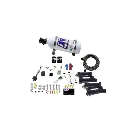 Dual 4150 Conventional Plate System Gasoline Pro-Power 100-500Hp with 5Lb Bottle Nitrous Express NX 50240-05