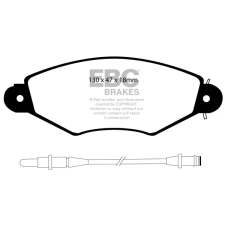 DP1406 Klocki hamulcowe ULTIMAX2 EBC Brakes Nissan COMMERCIAL Kubistar Renault Kangoo Renault COMMERCIAL Kangoo