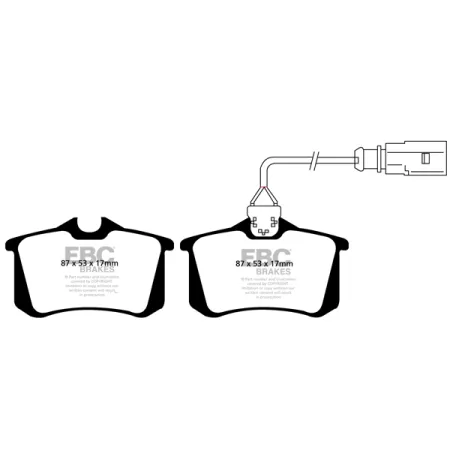 DP41522R Klocki hamulcowe YELLOWSTUFF EBC Brakes Audi RS4 B5
