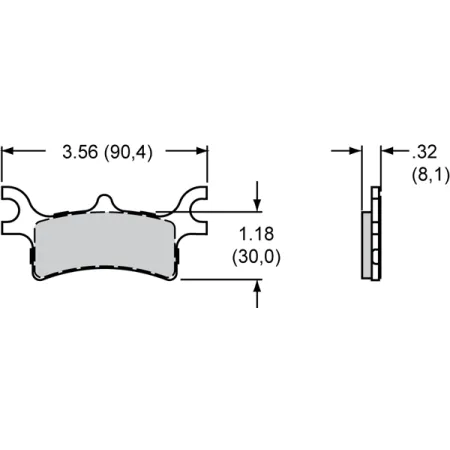 Klocki hamulcowe Wilwood 150-7192K CM Composite Metallic 4508 Power Sports Industrial Pads .32