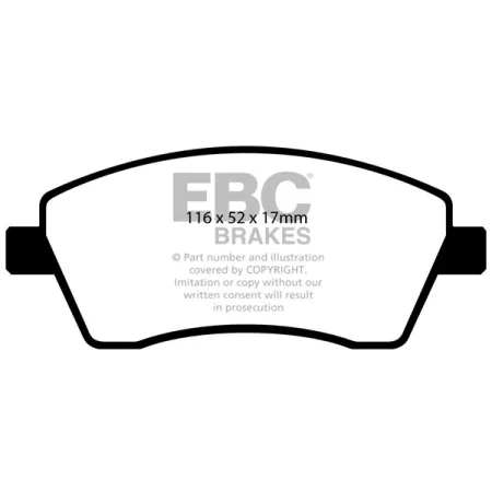 DP41485R Klocki hamulcowe YELLOWSTUFF EBC Brakes Dacia Dokker Lodgy Logan MCV Dacia COMMERCIAL Dokker Van Lada Largus Vesta Mercedes-Benz Citan Dualin