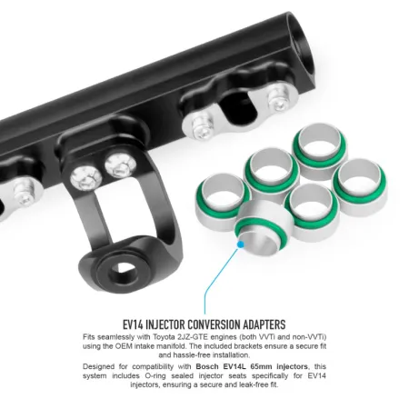 Nuke Performance Fuel Rail for Toyota 6cyl 2JZ-GTE