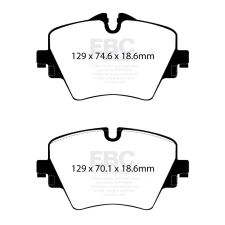 DP52245NDX Klocki hamulcowe BLUESTUFF NDX EBC Brakes BMW 1 Series F40 2 Series F45 F46 G42 3 Series G20 G21 4 Series G22 G23 G24 5 Series G30 G31 X1 F