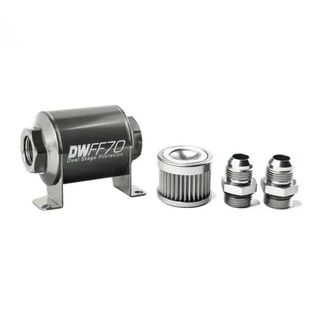 DeatschWerks In-Line Fuel Filter Kit -10AN 10 Micron 70mm