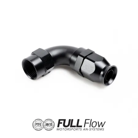 Nuke Performance Full Flow PTFE Hose End Fitting 90 Degree AN10