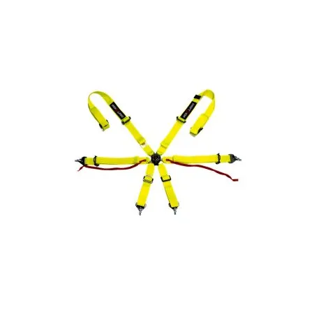 DriftShop 6 Point Harness Fluo Yellow FIA Approved 8853