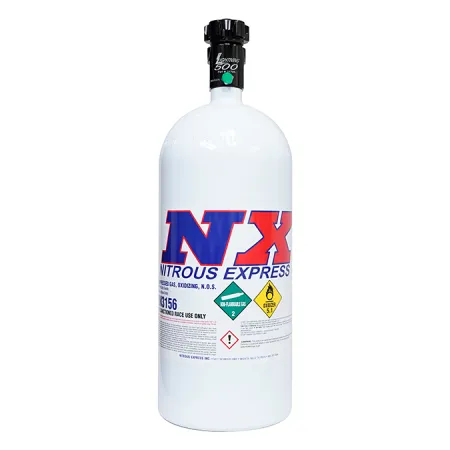 10Lb Bottle Lightning 500 Valve 6AN Nipple 6.89 Dia x 20.19 Tall Nitrous Express NX 11100-6