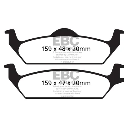 DP61648 Klocki hamulcowe GREENSTUFF EBC Brakes Dodge Dakota 2WD Dakota 4WD