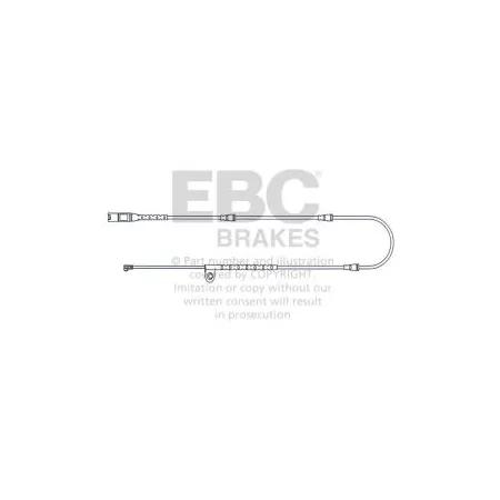 EFA141 Czujnik zużycia klocków hamulcowych EBC Brakes BMW X5 E70 X5 F15 X6 E71 X6 F16 BMW X5 X6