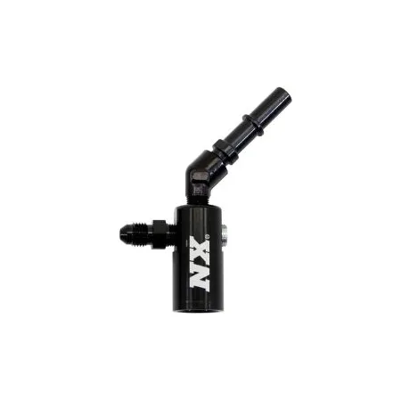 3/8-10mm Late Model Billet Fuel Line Adapter 45-Deg Nitrous Express NX 16185-45
