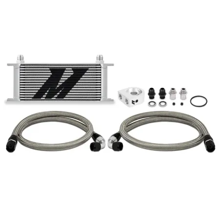 Mishimoto Universal Thermostatic Oil Cooler Kit 16-Row Silver