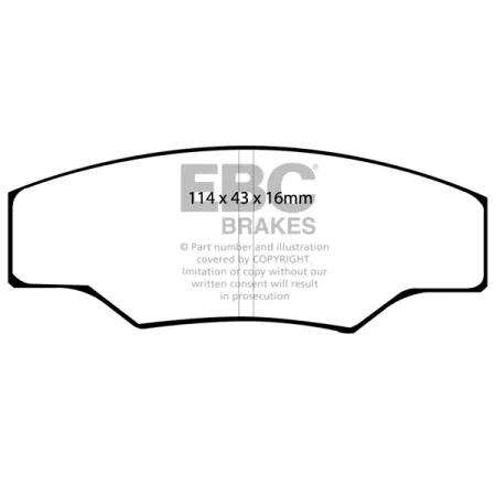 DP2003 Klocki hamulcowe GREENSTUFF EBC Brakes CATERHAM 7 620 C21 JPE GINETTA CATERHAM 7 620