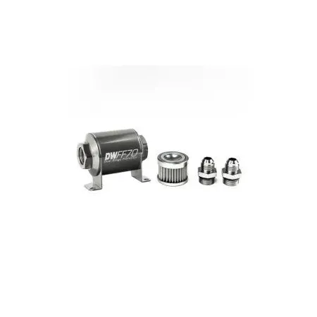 DeatschWerks In-Line Fuel Filter Kit -8AN 5 Micron 70mm