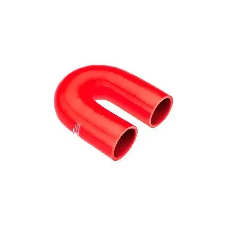 Kolanko silikonowe 180' 57mm Czerwony