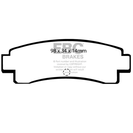 DP682 Klocki hamulcowe ULTIMAX2 EBC Brakes Nissan Sunny B12 Sunny N13 Sunny B12 ZX Sunny N13 GTi