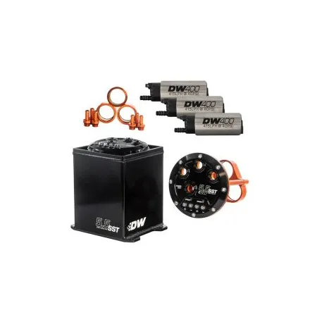 DeatschWerks 5.5L Surge Tank with 3 DW400 Fuel Pumps