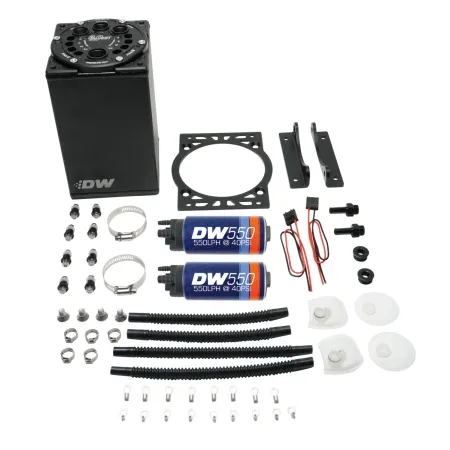 Zbiornik wyrównawczy paliwa 3.0L z podwójnymi pompami DW550 DeatschWerks