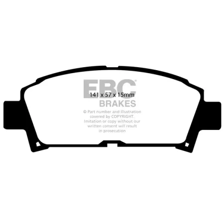 DP2995 Klocki hamulcowe GREENSTUFF EBC Brakes Toyota Avensis ZZT220 Avensis ZZT221 Avensis AZT220 Avensis CDT220 Carina E ST191 Curren GE Levin AE101