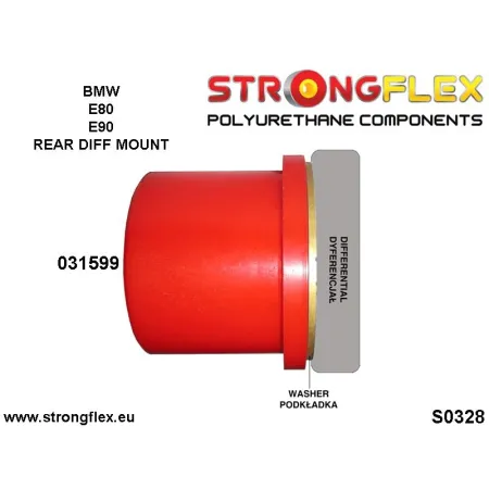 031599A: Tuleja mocowania tylnego dyferencjału tylna SPORT BMW e81 e82 e87 e88