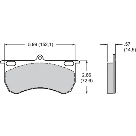 Klocki hamulcowe Wilwood 150-10479-PS CM Composite Metallic 9115 Power Sports Industrial Pads .57