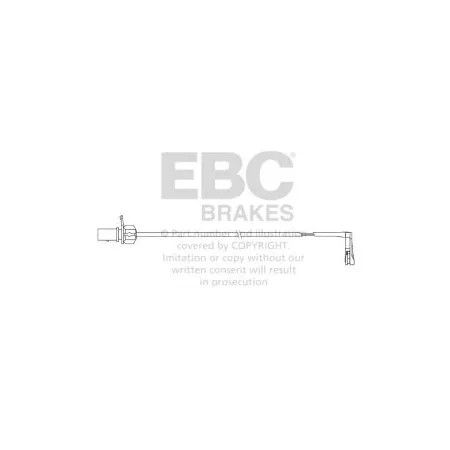 EFA156 Czujnik zużycia klocków hamulcowych EBC Brakes Audi A6 C7/4G A6 quattro C7/4G A6 quattro Avant C7/4G A6 allroad quattro C7 A7 4G8 A7 quattro 4G