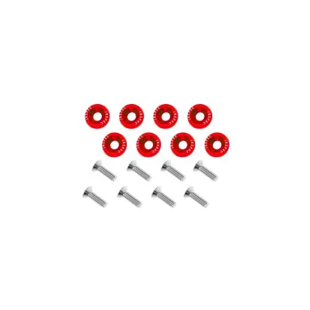 Ozdobne śrubki i podkładki JRspec Fender Washer czerwone