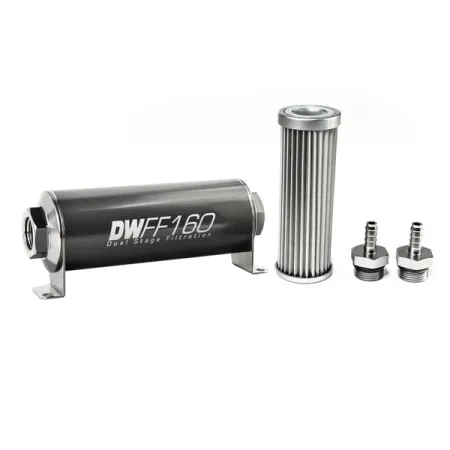 DeatschWerks In-Line Fuel Filter Kit 5/16IN 5 Micron 160mm