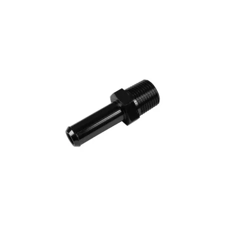 Nypel adapter aluminiowy 1/4" NPT na króciec 9-10mm (3/8) push-on czarny