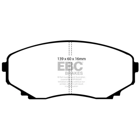 DP1121 Klocki hamulcowe ULTIMAX2 EBC Brakes Mazda Bongo Bongo Brawny Bongo Friendee MPV Mazda COMMERCIAL Titan Mitsubishi Delica