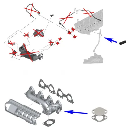 Zestaw do usunięcia układu EGR w silnikach BMW N47 N47S 2.0 Diesel