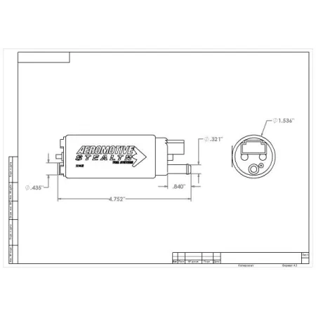 Pompa paliwa Aeromotive 340 Stealth, 340 lph (wlot/wylot po tej samej stronie) ARE-11542