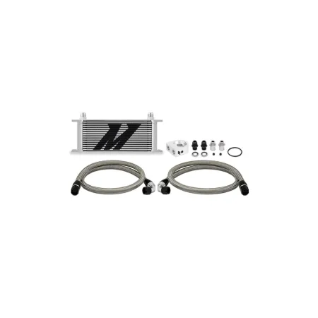 Mishimoto Universal Thermostatic Oil Cooler Kit 16-Row Silver