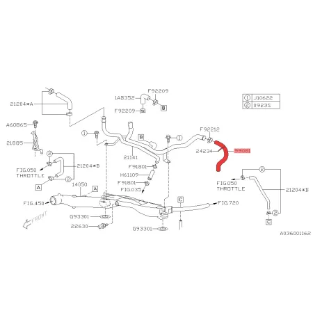Przewód Wentylacji Skrzyni Korbowej Pokrywa Zaworów Lewa Rura 99081AA060 Subaru
