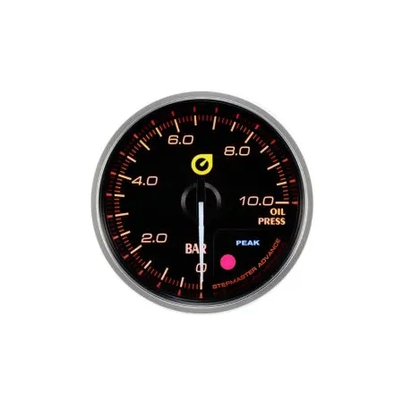 Wskaźnik New Auto Gauge ciśnienie oleju 60mm bursztynowy