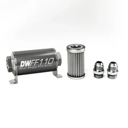 DeatschWerks In-Line Fuel Filter Kit -10AN 5 Micron 110mm