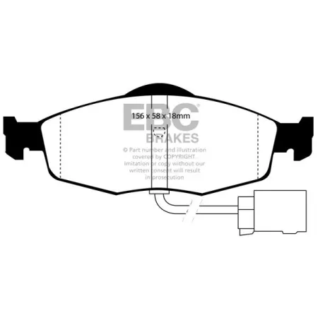 DP955 Klocki hamulcowe ULTIMAX2 EBC Brakes Ford Cougar Mondeo Saloon Mk1 Mondeo Estate Mk1 Mondeo Hatchback Mk1 Mondeo Saloon Mk2 Mondeo Estate Mk2 Mo