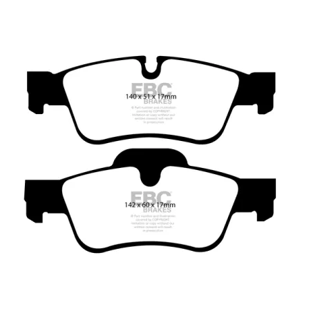 DP1593 Klocki hamulcowe ULTIMAX2 EBC Brakes Mercedes-Benz GLClass X164 GL320 GLClass X164 GL350 GLClass X164 GL420 GLClass X164 GL450 GLClass X164 GL5