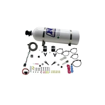 Dual Nozzle (35-150Hp) with 15Lb Bottle for Nissan / Infiniti Nitrous Express NX 20716-15