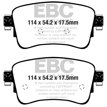 DPX2345 Klocki hamulcowe ULTIMAX2 EBC Brakes Citroen Spacetourer Citroen COMMERCIAL Jumpy Opel Vivaro Zafira Life Peugeot Traveller Peugeot COMMERCIAL